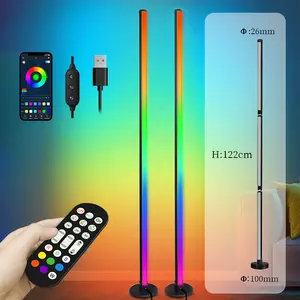 Romantic Night Decor LED Corner Floor Lamp – Smart 16M RGB Music‑Sync Ambient Lamp with App & Remote Control, Perfect Father’s Day Gift