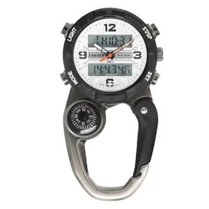 Dakota Digital Clip, Quality Pocket Watch, Fob Alarm, Stopwatch, Timer and Dual Time, Premium Durability Outdoor Gifts for Men, Use for Fishing Hunting, and More, Tactical Digital, Clip On Watch