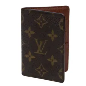 Pre-owned Louis Vuitton Leather Small Leather Goods Monogram Canvas Pocket Card Organizer