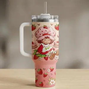 Strawberry Shortcake And Rainbow Brite Cartoon Custom Cup 40 oz 20 oz Tumbler With Handle