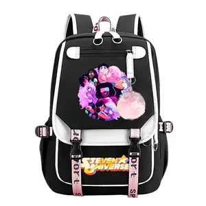 Steven Universe Trendy Youth Backpack for Boys & Girls, Large Capacity Anime Aesthetic Laptop Backpack for Teens, Breathable Adjustable Straps, Aesthetic Must-Have Gift | 11.4''×18.1''