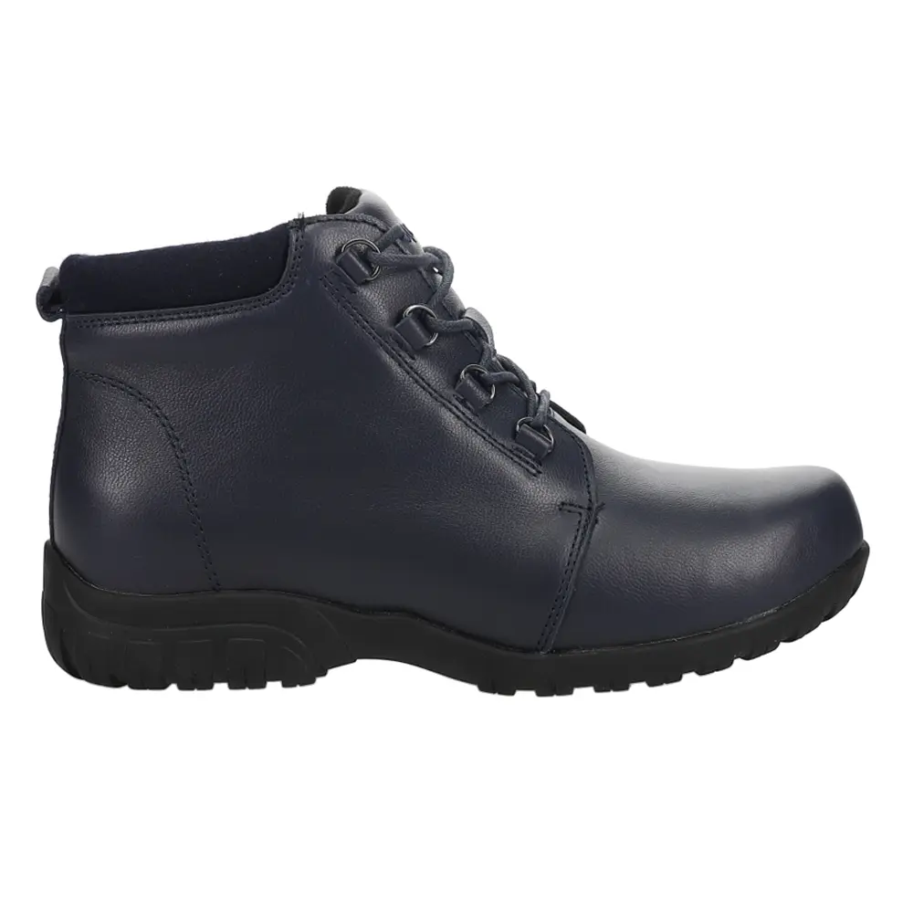 Propet Womens Delaney Round Toe Lace Up Zippered Casual Boots Ankle Low Heel 1-2" - Blue