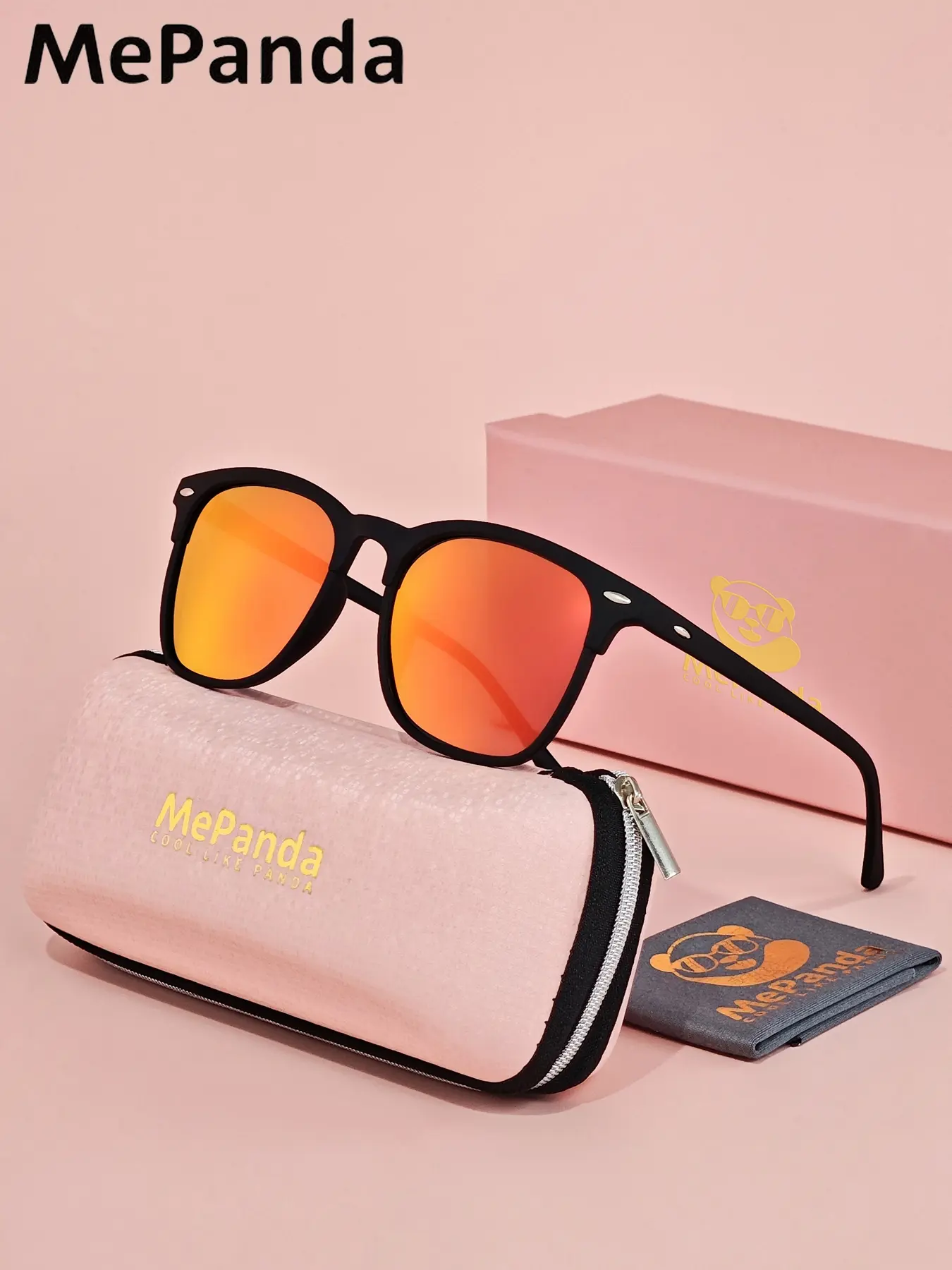 Mepanda Unisex Lightweight Elegant Polarized Sunglasses, Ideal for Beach Volleyball Outdoor Activities, Square Frame Uv400 Protection