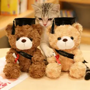 Graduation Keepsake Bear Figurine with Cap & Sash | Heartfelt Congratulatory Display for High School College Seniors | Dorm Apartment Decor Accent for Adult Achievers | US Proud Graduate Gift Idea Teddy Bear
