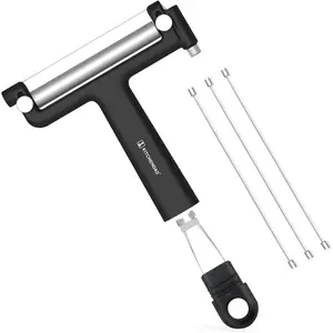 Adjustable Wire Cheese Slicer Cutter, 50% Stronger Wires with 2nd Gen Wire Fixing Mechanism, Hand-Held, Quick Replacement, Dishwasher Safe, Comes with 3 Extra Wires