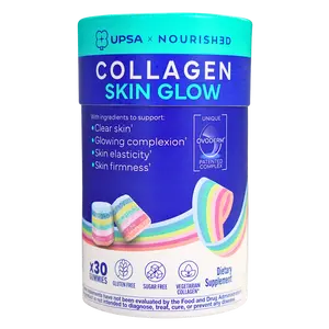 UPSA Gummies Collagen Skin Glow – Vegetarian Collagen Gummies with Ovoderm for Clear, Glowing & Firm-Looking Skin