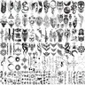 72 Sheets Tiny Temporary Tattoos Stickers, Fake Tattoos That Look Real And Last Long, Halloween Tattoos Include Black Scary Wolf Lion Tiger Skeleton Skull Tattoos