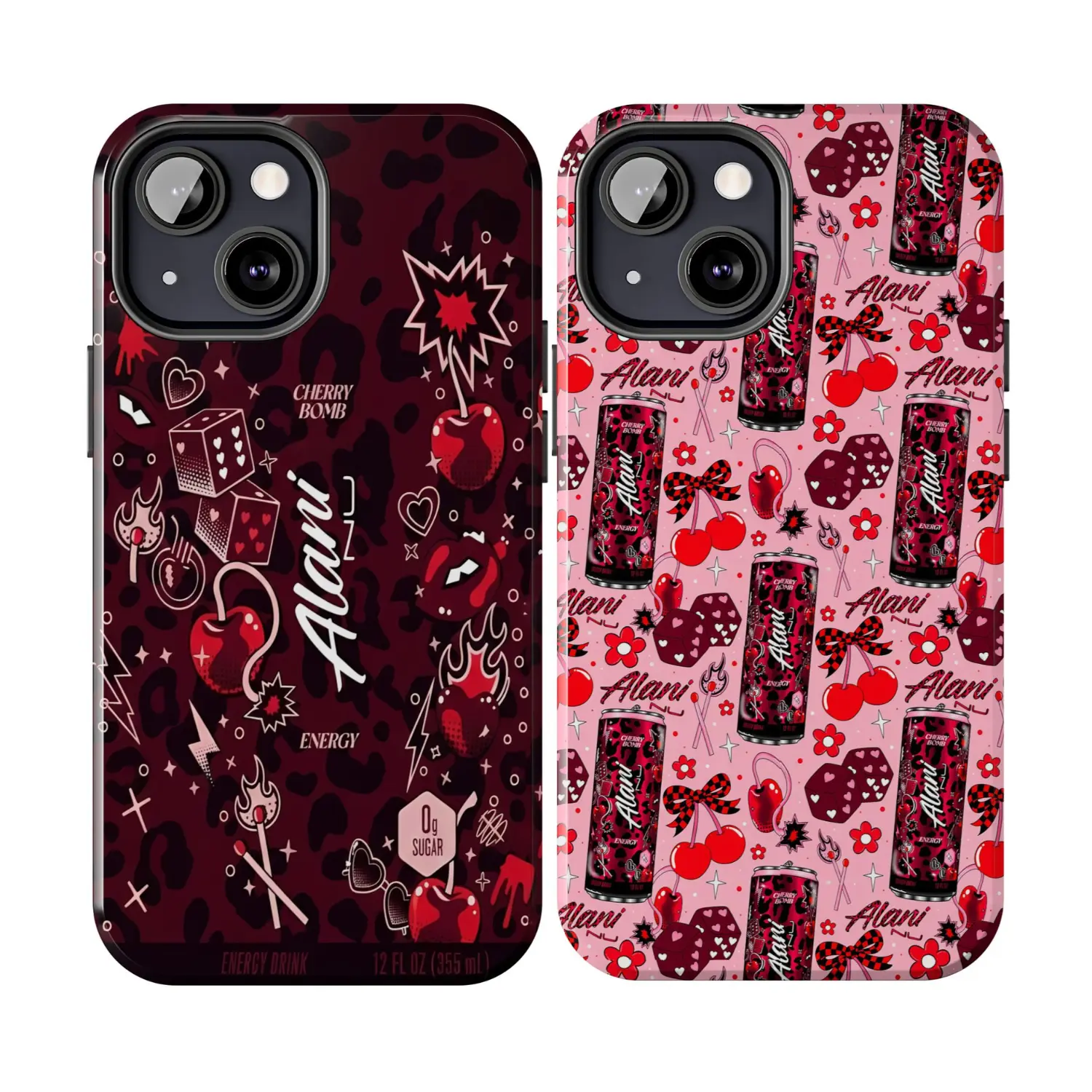 Alani Nu Cherry Bomb Phone Case, Coquette Y2k Dice Pattern Energy Drink Aesthetic iPhone 17 16 15 14 13 12 11 X 8, Valentine Couple Cover, Flavor Alani, Durable Protective Cover - TikTok Shop Alani Nu Cherry Bomb Phone Case, Coquette Y2k Dice Pattern Energy Drink Aesthetic iPhone 17 16 15 14 13 12 11 X 8, Valentine Couple Cover, Flavor Alani, Durable Protective Cover - TikTok Shop