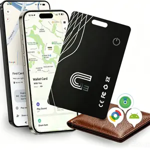 2026 Dual System Ultra-Thin Smart Wallet Tracker, Compatible with Apple Find My & Android, Rechargeable, IP68 Waterproof, Global Tracking