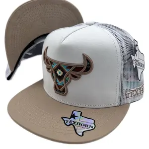 TEXHORN Cap, Style: Cattle Alice, White with Cow Design, Adjustable Fit, Adjustable Closure, Casual Style