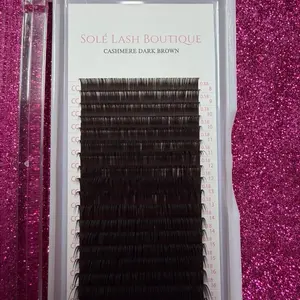 Solé Lash Boutique Cashmere Dark Brown Classic CC 0.18 16 Rows 8mm-17mm.