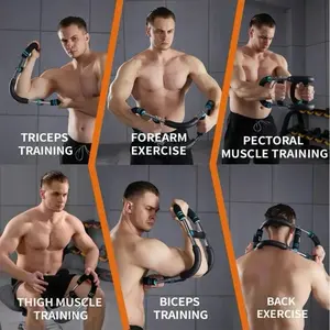 Adjustable Chest & Arm Strength Trainer for Enhanced Muscle Exercise Strengthener Shaker Twister Arm Trainer Power Professional Made for Training Chest Stomach Triceps Forearm Pectoral Muscle Thigh Biceps Back Exercises