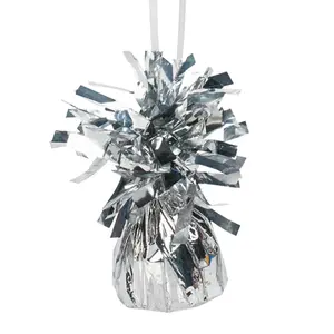 Bulk  12 Pc. Silver Metallic Balloon Weights