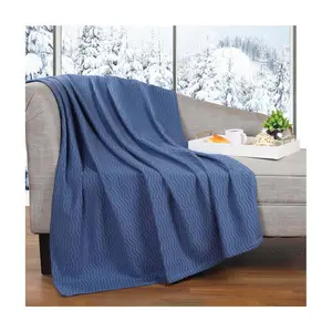 Superior Jena Cotton Textured Chevron Woven Blanket, Throw