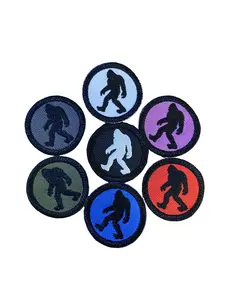 Small Bigfoot Embroidered Patch 1.75in x 1.75in Multiple Color Choices Unique Embroidery Embroidery Craft