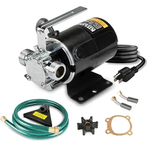 Water Transfer Pump, 115V 1/10HP 330GPH Utility Water Pump Electric With 6ft Suction Hose Kit, Portable Small Water Pump For Pool Draining, Removing Water From Rain Barrel, Aquariums, etc.