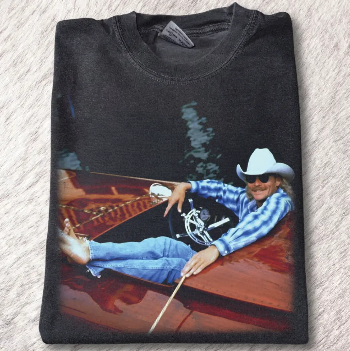 Alan Jackson Comfort Colors T-Shirt, Retro 90S Alan Jackson Vintage Shirt, Gift For Women and Man Unisex Womenswear Streetwear Top
