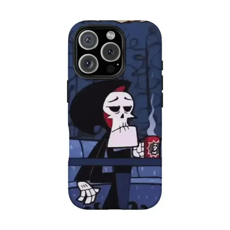 Billy And Mandy Monster Hunt Cartoon Network Animated TV Series Fan Merch Art Tough Case for iPhone 17 Pro Max 16 Air 15 Plus 14 13 12 11 Mini Spooky Cartoon Aesthetic Heavy Duty Bumper Back