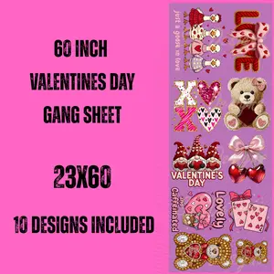 Valentines Day Direct to Film Heat Transfers High Quality DIY Crafting