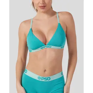 PSD Womens Jade Triangle Bralette - Premium Modal Fabric Bralette with Adjustable Straps, Soft Comfortable and Cute Womenswear