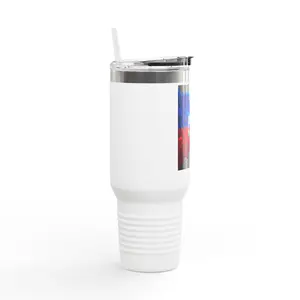 Haiti Flag Swirl Insulated Travel Mug | 40oz