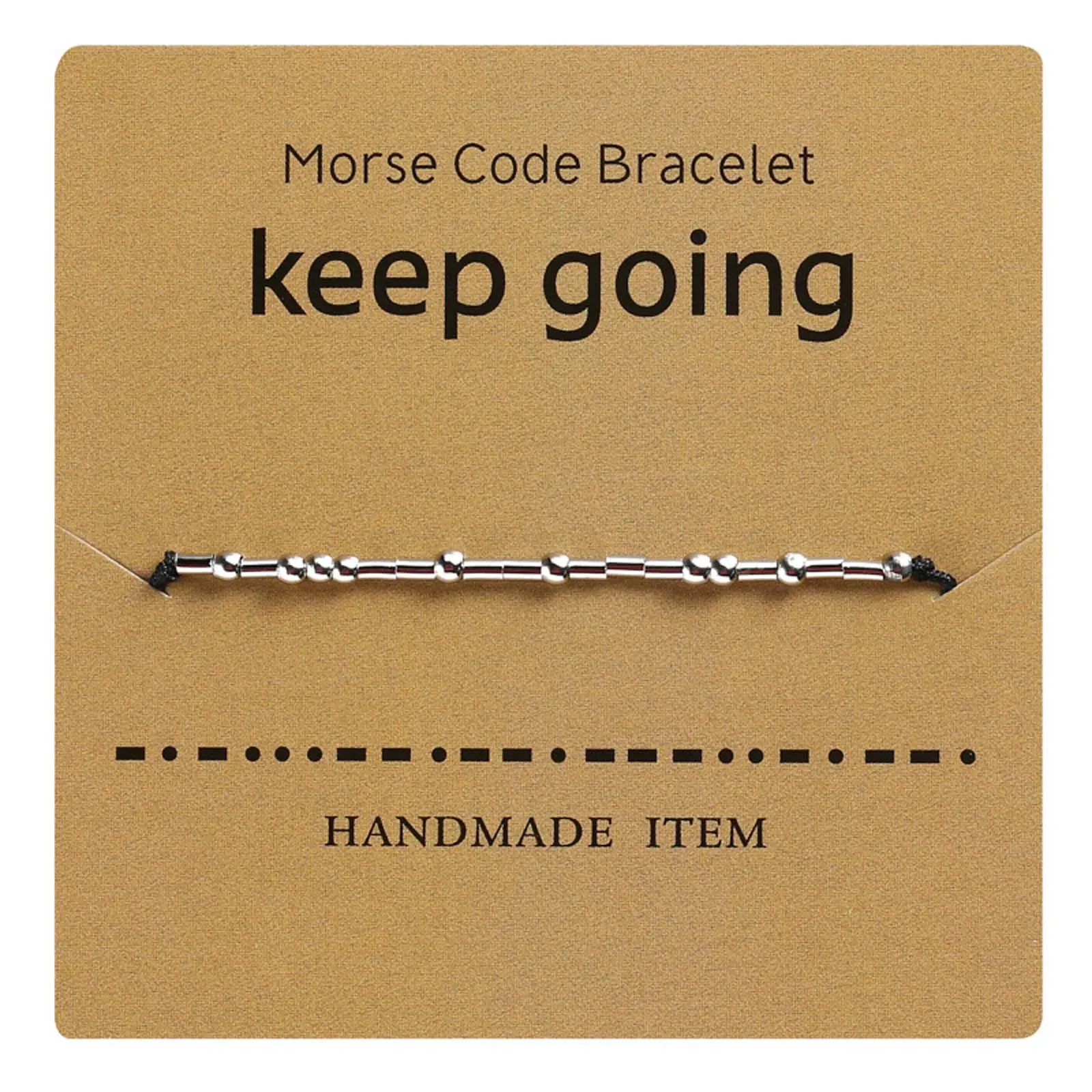 Morse Code Symbol Bracelet Adjustable Cord Personalized Unisex Couple Jewelry