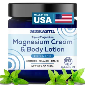 Migrastil Cooling Magnesium Cream & Body Butter 4 oz Made in the USA for Sore Muscles