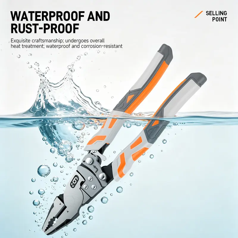 LOZLIN 55-Steel Self-Locking Anti-Skid Ratchet Pliers, Heavy-Duty Wire Cutters & Holding Tool, Hands-Free Grip DIY Hardware for Automotive, Plumbing Projects, Durable Pliers & Pincers