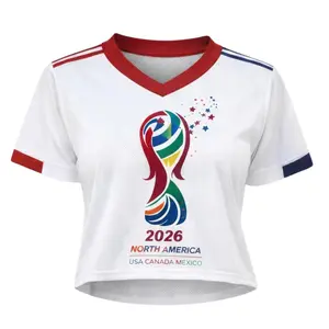 2026 North America Soccer Crop Top Jersey – Custom Name & Number USA Canada Mexico Shirt
