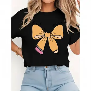 Teacher Outfit for Women - Cute Pencil Heart Graphic T-Shirt with "Teach LOVE" Phrase, Soft and Breathable Everyday Casual Top for Educators, Events and Gifts - Machine Washable Teacher Outfit, Educator Wardrobe, Comfort Fit