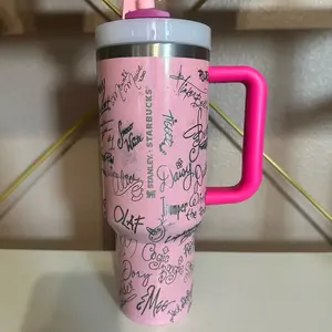 40 oz Stanley Starbucks laser engravded Disney signature’s
