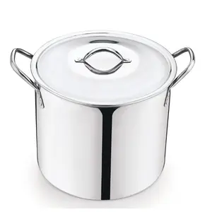 12 Quart Stainless Steel Stock Pot, Silver