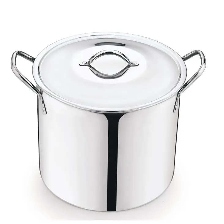 12 Quart Stainless Steel Stock Pot, Silver
