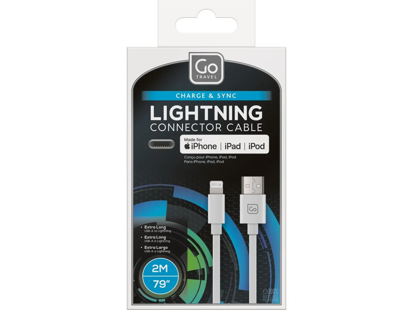 Go Travel 952.301 2 m Lightning Connector Cable