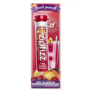 Zipfizz Energy Drink Mix, Fruit Punch, 20 Tubes, 0.39 oz (11 g) Each