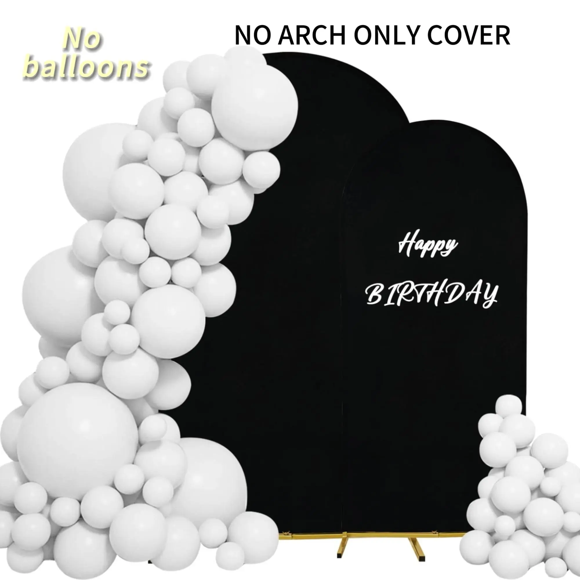 2 Pcs Wedding Arch Cover Arch Background Elastic Fiber Cover Without Balloons, Round Chiara Backdrop Stand Cover for Wedding Birthday Party Decor Wedding Arched Backdrop Party Decoration Supplies Wedding Party Decorations