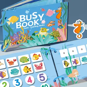 3 Sets Busy Book For Toddlers 3+ Year Old, Montessori Sensory Quiet Book, Educational Learning Activity Books for Boys & Girls,Autism Sensory Travel Toys, Birthday