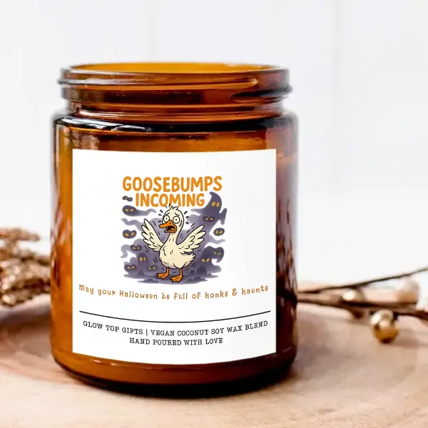 Halloween Goose Candle Gift  Funny Goose Bestie Gift  Happy Halloween Candle  Spooky Vibes Fall Candle  Honk & Haunt Vibes