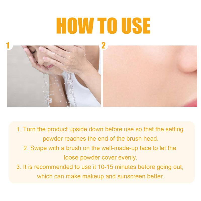 JAYSUING Sunscreen Shaping Powder SPF 50 PA+++ Oil Control Translucent Matte Finish 12-Hour Wear Buildable Puff Makeup Tool