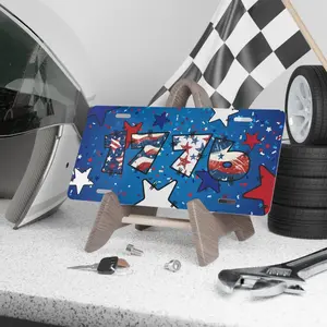 Patriotic Stars & Stripes Vanity Plate | American Flag License Plate