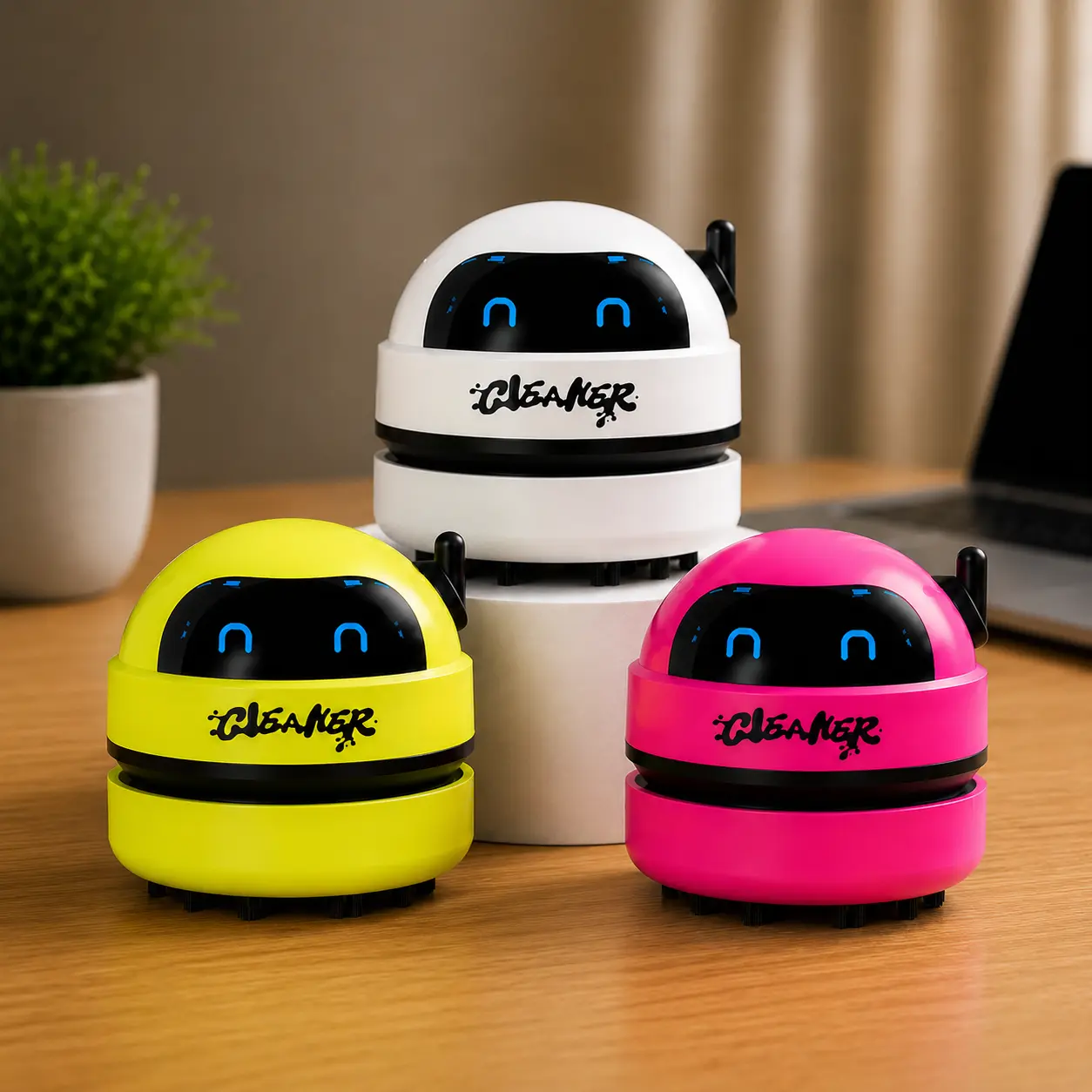 【Back to School】Mini Desktop Vacuum Cleaner, Portable USB Desk Crumb Sweeper, Low Noise Tabletop Vacuum for Keyboard Dust, Food Crumbs, Pet Hair, Flakes and Small Debris