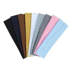 9Pcs Non-Slip Headbands for Women Soft Elastic Hair Bands Fashion Cotton Cloth Stretchy Sweat Absorbing Headbands for Sports Makeup Gym Running Yoga Workout