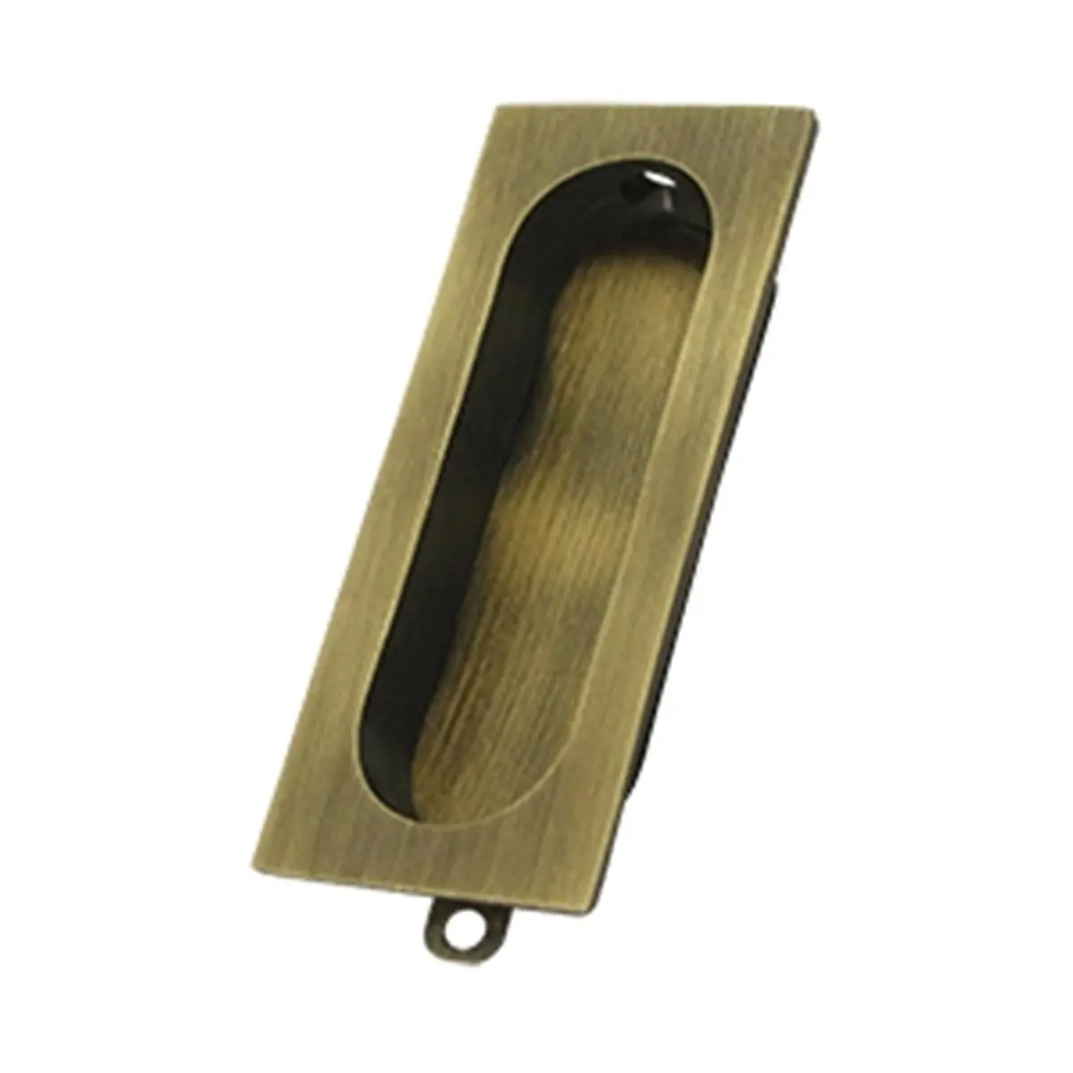 Deltana Rectangle Flush Pull for Pocket Doors - 3.125x1.3125 in, Antique Brass Finish, Solid Brass Hardware, Corrosion-Proof, Weatherproof, Flush Installation, Hardware Door Plates, Sliding Doors, 3.125 X 1.3125 In