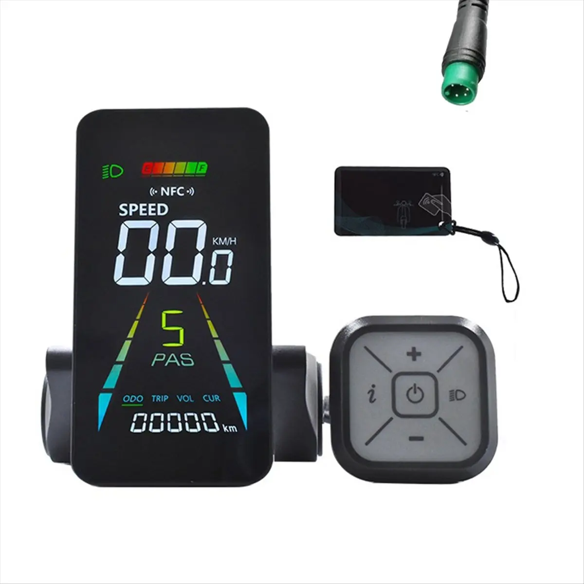 E-Bike NFC LCD Display Color Animated Meter 24V/36V/48V/60V UART Speedometer Electric Scooter NFC LCD Meter 5PIN