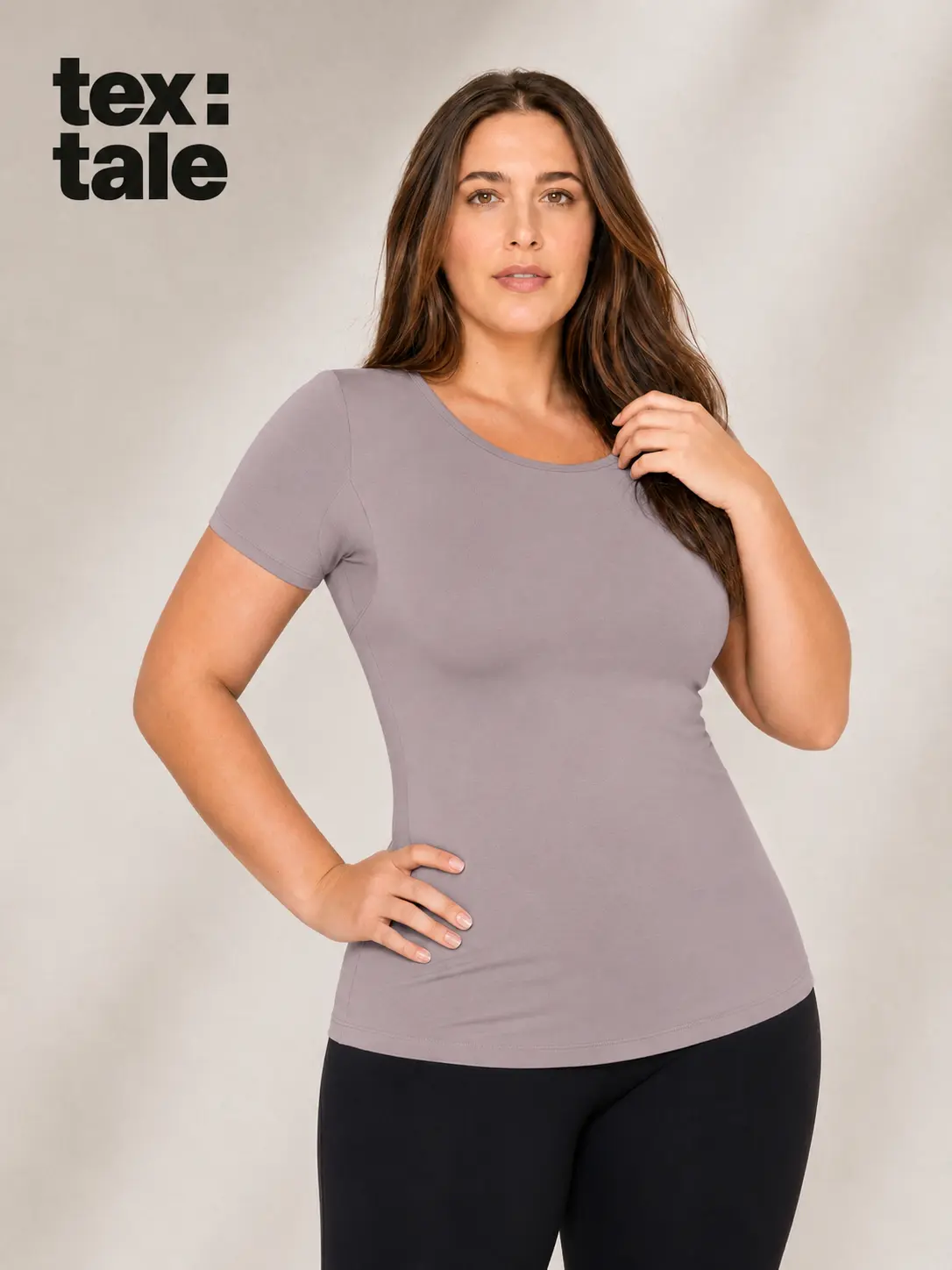 TexTale Women’s Essential Casual Short-Sleeve T-Shirt - Moisture-Wicking, Bamboo Fiber Fabrics, Underarm Panel Design for Daily Wear