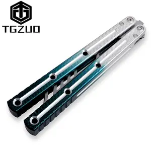 Tgzuo Balisong, Aluminum Alloy Handle, Four Colors Available, Ideal for Beginners, Durable & Lightweight Design, 1pc Flip Tool