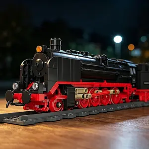 1187pcs Steam Train Building Blocks, Scheme, Large Home Decor Model, High Difficulty Mechanical Assembly, Perfect Gift for Train Enthusiasts