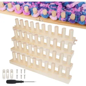 62" Chunky Blanket Loom,Wooden Loom for Chunky Blanket, Loom for Chunky Yarn, Frame Beginner Friendly Yarn Craft for Home & Large Throw