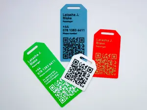 3D Printed Custom Luggage Tag - Personalized Travel Luggage Accessory with Name, Multiple Color Options