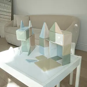 Square House Magnetic 3D Tiles Construction Set for Kids Ages 3+ Safe BPA-Free Educational Toys for Early Childhood Development